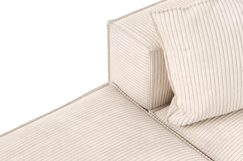 Cubo 3-seters Dyp Modulsofa + Fotskammel i Manchester - Beige - Møbler - Sofaer - Sofa 3 seter