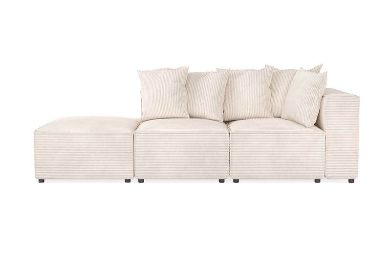 Cubo 3-seters Dyp Modulsofa + Fotskammel i Manchester - Beige - Møbler - Sofaer - Sofa 3 seter