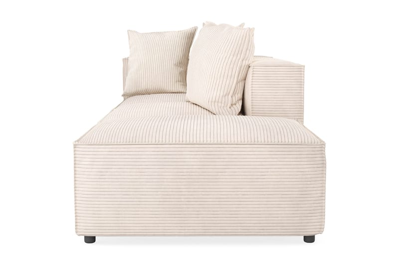 Cubo 3-seters Dyp Modulsofa + Fotskammel i Manchester - Beige - Møbler - Sofaer - Modulsofaer - Komplett modulsofa