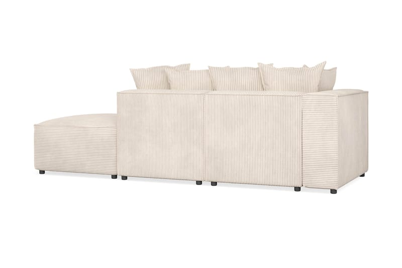 Cubo 3-seters Dyp Modulsofa + Fotskammel i Manchester - Beige - Møbler - Sofaer - Sofa 3 seter