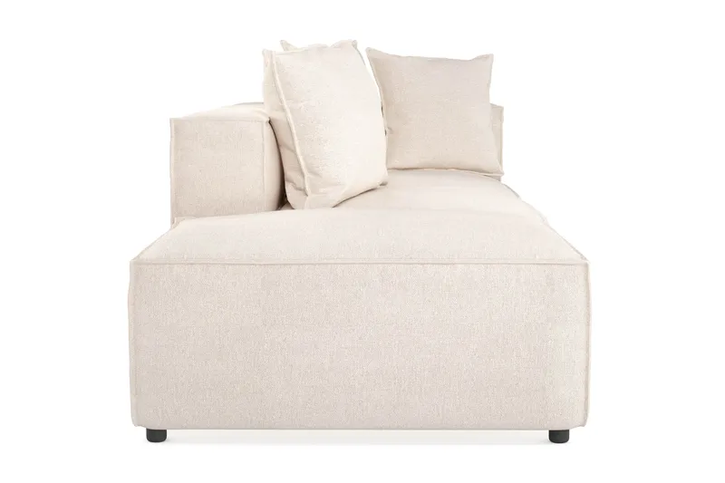 Cubo 3-seters Dyp Modulsofa + Fotskammel i Stoff - Beige - Møbler - Sofaer - Sofa 3 seter