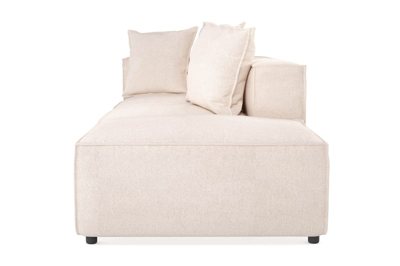 Cubo 3-seters Dyp Modulsofa + Fotskammel i Stoff - Beige - Møbler - Sofaer - Sofa 3 seter