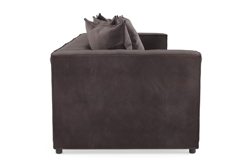 Cubo 4-seters Dyp Modulsofa i Fløyel - Mørk grå - Møbler - Sofaer - Sofa 3 seter