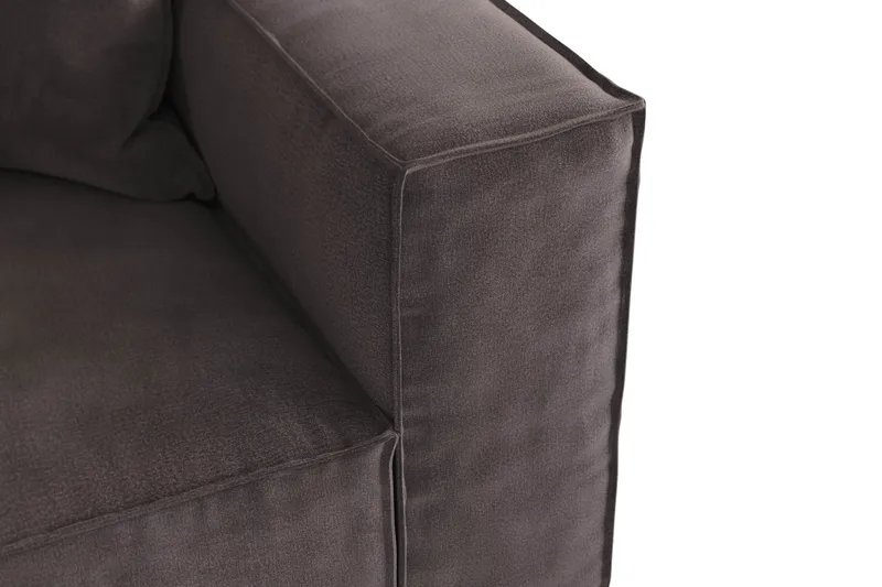 Cubo 4-seters Dyp Modulsofa i Fløyel - Mørk grå - Møbler - Sofaer - Sofa 3 seter