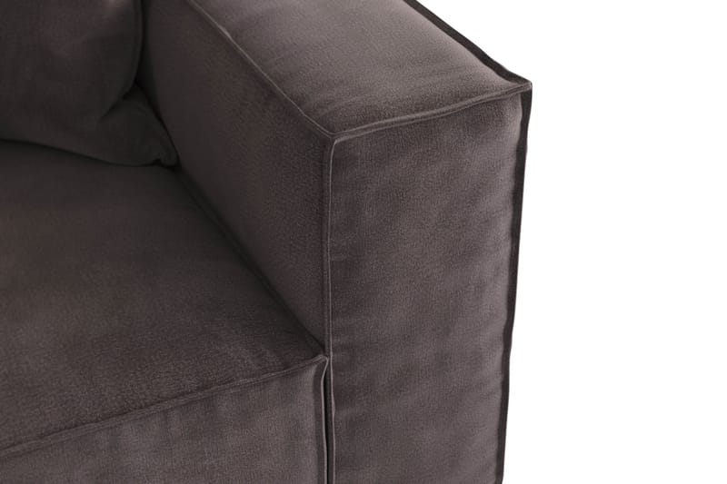 Cubo 4-seters Dyp Modulsofa i Fløyel - Mørk grå - Møbler - Sofaer - Sofa 3 seter