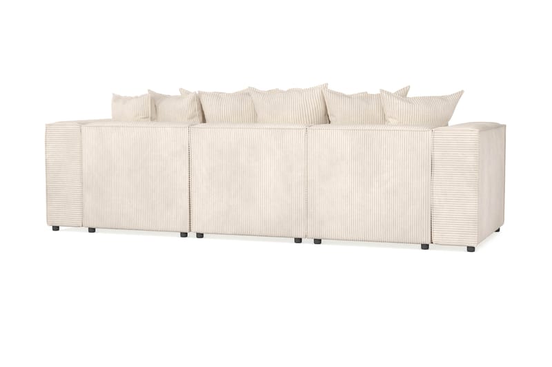 Cubo 4-seters Dyp Modulsofa i Manchester - Beige - Møbler - Sofaer - Sofa 3 seter