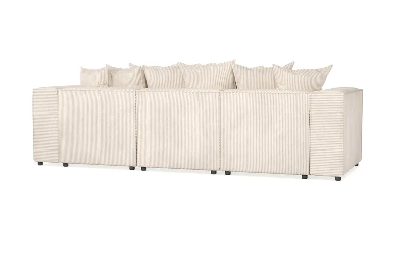 Cubo 4-seters Dyp Modulsofa i Manchester - Beige - Møbler - Sofaer - Sofa 3 seter
