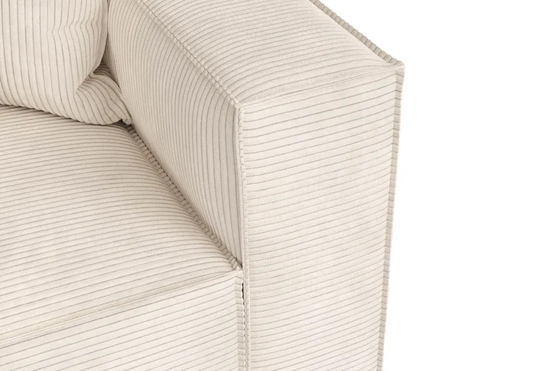 Cubo 4-seters Dyp Modulsofa i Manchester - Beige - Møbler - Sofaer - Sofa 3 seter