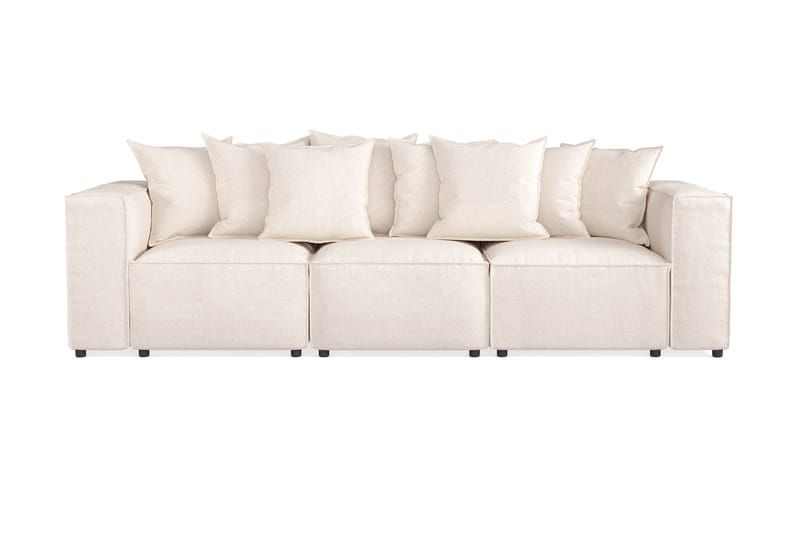 Cubo 4-seters Dyp Modulsofa i Stoff - Beige - Møbler - Sofaer - Sofa 3 seter