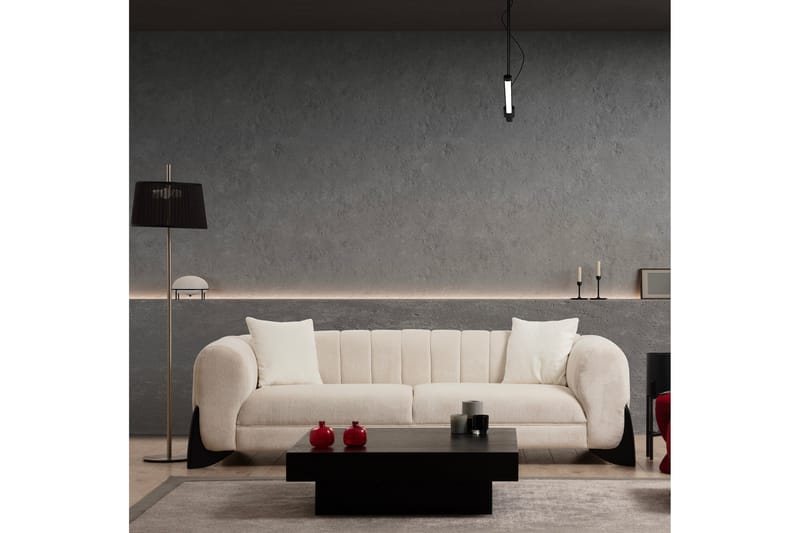 Devid Sofa 3-seter - Hvit - Møbler - Sofaer - Sofa 3 seter