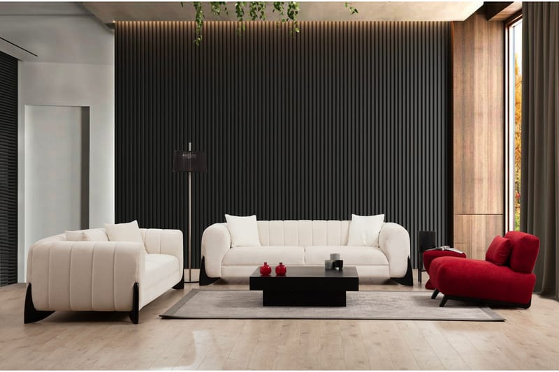 Devid Sofa 3-seter - Hvit - Møbler - Sofaer - Sofa 3 seter