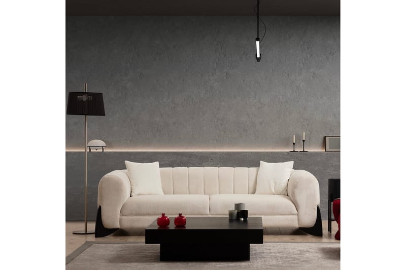 Devid Sofa 3-seter - Hvit - Møbler - Sofaer - Sofa 3 seter