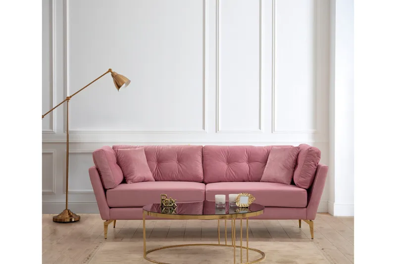 Dorval Sofa 3-seter - Rosa - Møbler - Sofaer - Sofa 3 seter