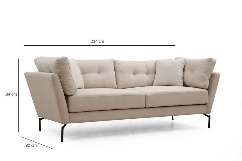 Dorval Sofa 3-seters - Beige - Møbler - Sofaer - Sofa 3 seter