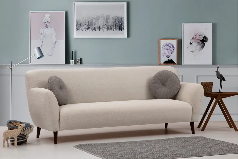 Ennadai Sofa 3-seters - Beige - Møbler - Sofaer - Sofa 3 seter