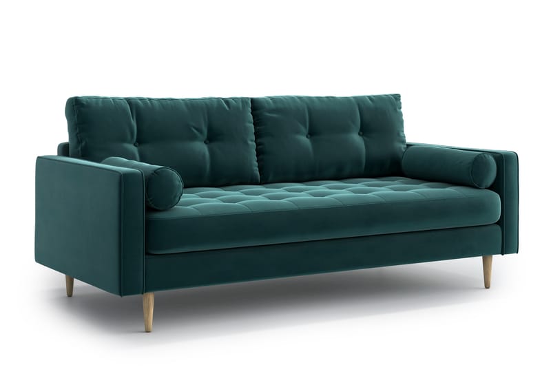 Esmeralde 3-seter Sofa - Turkis - Sofa 3 seter