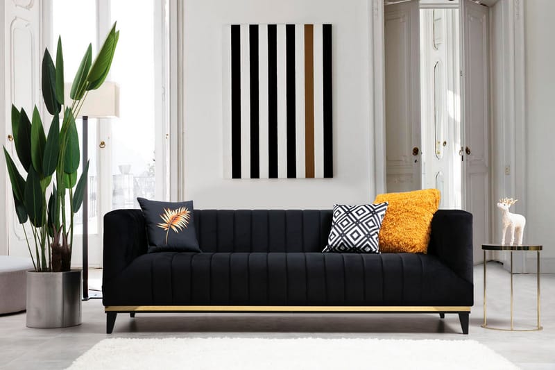 Esquimalt Sofa 3-seters - Svart - Møbler - Sofaer - Sofa 3 seter