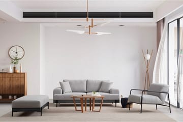 Eti 3-seter Sofa 98 cm i Stoff med Lave Armlener - Grå - Møbler - Sofaer - Sofa 3 seter