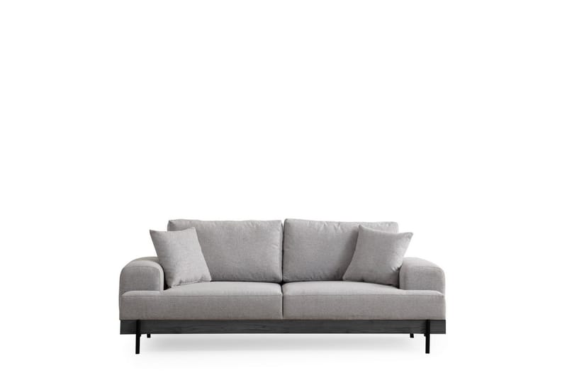 Eti 3-seter Sofa 98 cm i Stoff med Lave Armlener - Grå - Møbler - Sofaer - Sofa 3 seter