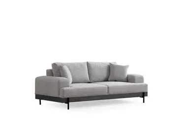 Eti 3-seter Sofa 98 cm i Stoff med Lave Armlener - Grå - Møbler - Sofaer - Sofa 3 seter