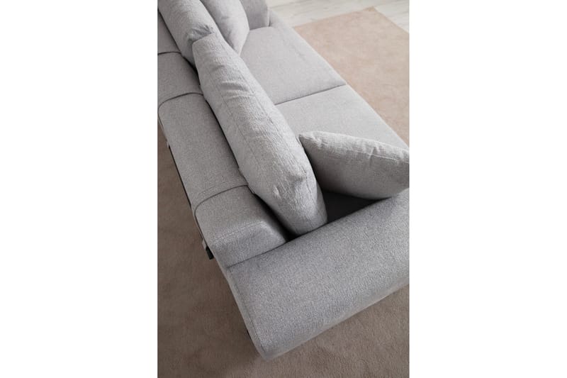 Eti 3-seter Sofa 98 cm i Stoff med Lave Armlener - Grå - Møbler - Sofaer - Sofa 3 seter