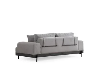 Eti 3-seter Sofa 98 cm i Stoff med Lave Armlener - Grå - Møbler - Sofaer - Sofa 3 seter