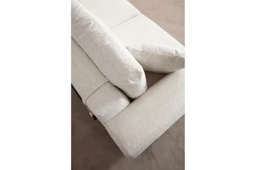 Eti 3-seter Sofa 98 cm i Stoff med Lave Armlener - Hvit - Møbler - Sofaer - Sofa 3 seter