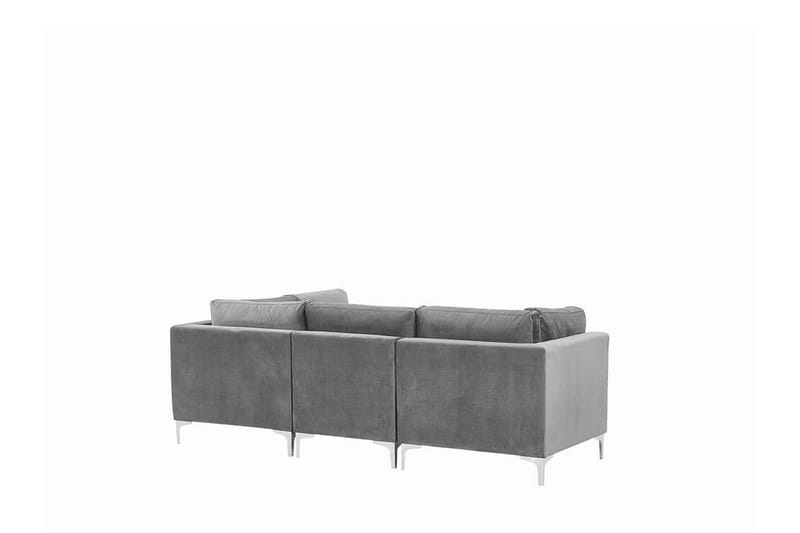 Evja 3-seters Sofa - Fløyel/Grå - Sofa 3 seter