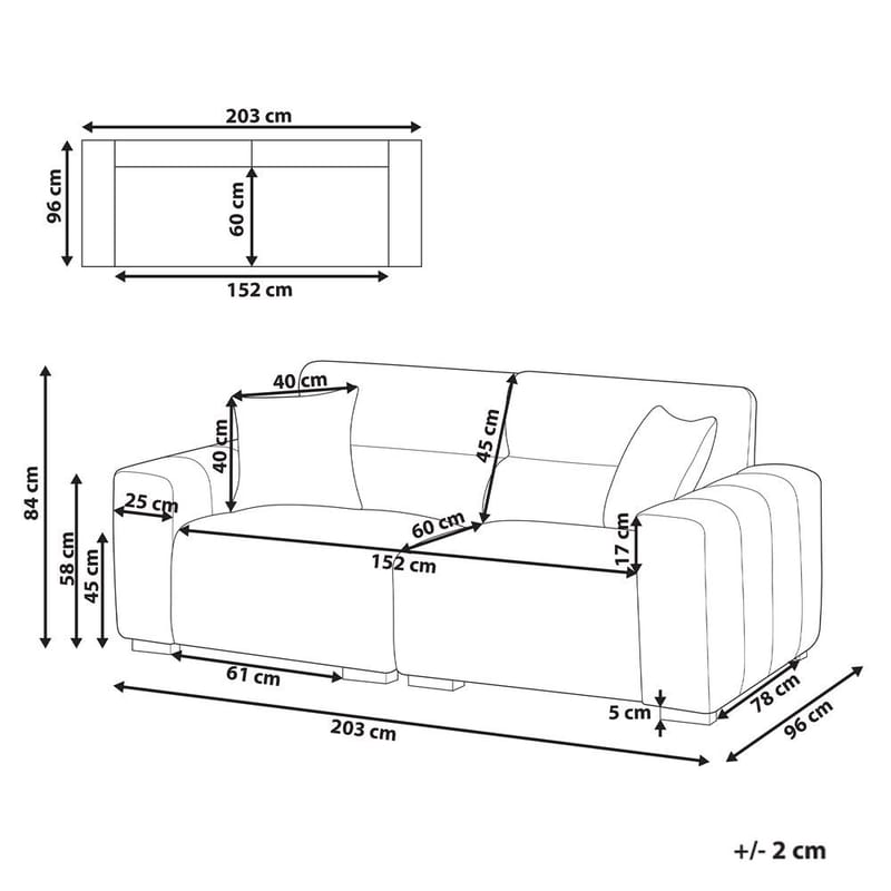 3-seters sofa Fauskan - Beige - Møbler - Sofaer - Sofa 3 seter