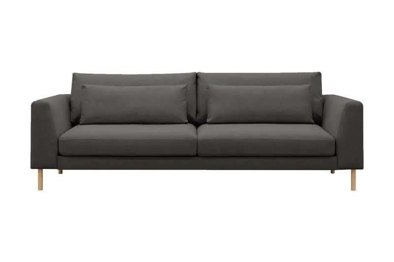Florenz 3-seters Stoffsofa, Mørkegrå