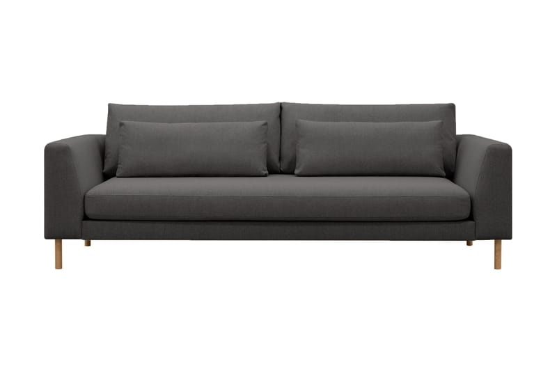 Florenz 3-seters Stoffsofa, Mørkegrå