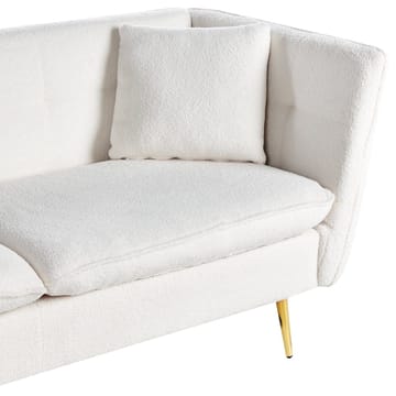 3-seters sofa Frederica - Hvit, gull/Bouclé - Møbler - Sofaer - Chesterfield sofaer