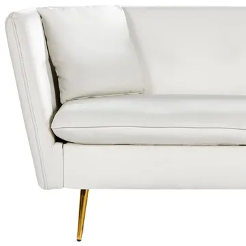 3-seters sofa Frederica - Hvit, gull/Fløyel - Møbler - Sofaer - Chesterfield sofaer