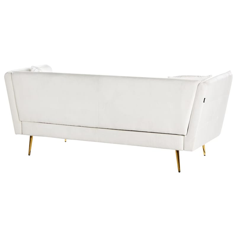 3-seters sofa Frederica - Hvit, gull/Fløyel - Møbler - Sofaer - Chesterfield sofaer