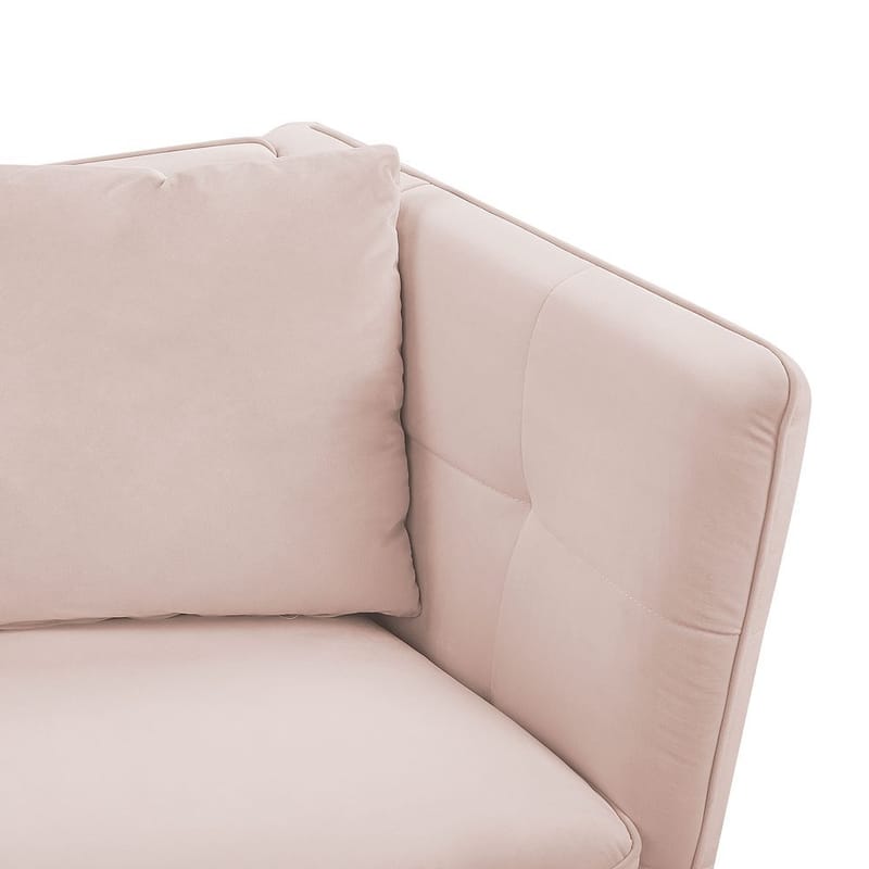 3-seters sofa Frederica - Rosa, Gull/Fløyel - Møbler - Sofaer - Chesterfield sofaer