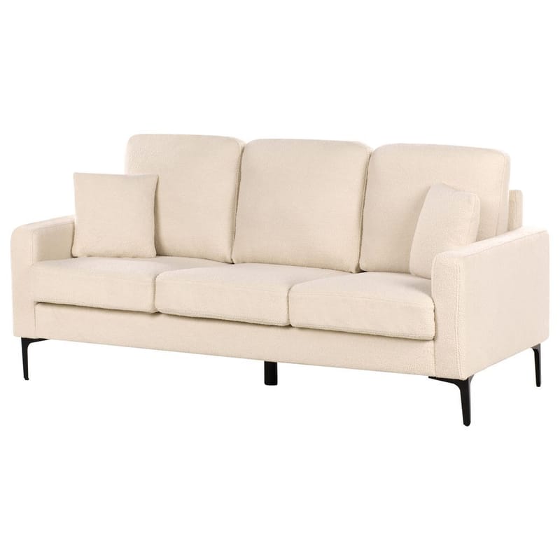 3-seters sofa Gavle - Beige, svart/Bouclé - Møbler - Sofaer - Sofa 3 seter