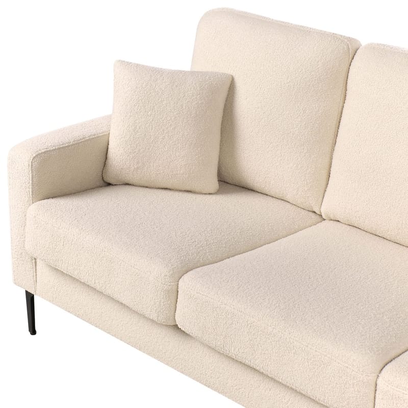 3-seters sofa Gavle - Beige, svart/Bouclé - Møbler - Sofaer - Sofa 3 seter