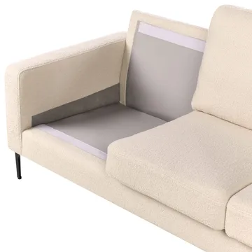 3-seters sofa Gavle - Beige, svart/Bouclé - Møbler - Sofaer - Sofa 3 seter