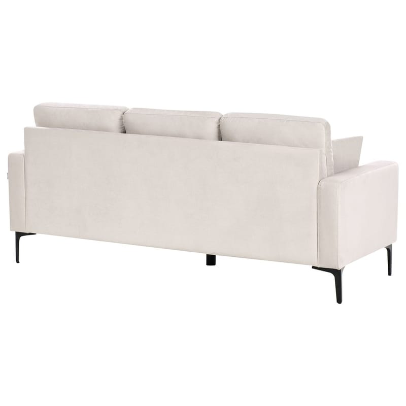 3-seters sofa Gavle - Beige, svart/Polyester - Møbler - Sofaer - Sofa 3 seter