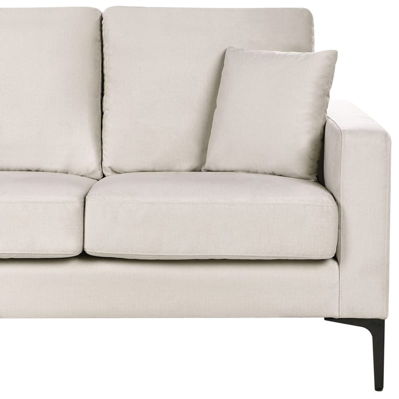 3-seters sofa Gavle - Beige, svart/Polyester - Møbler - Sofaer - Sofa 3 seter