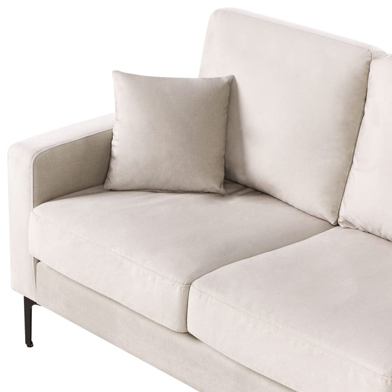 3-seters sofa Gavle - Beige, svart/Polyester - Møbler - Sofaer - Sofa 3 seter