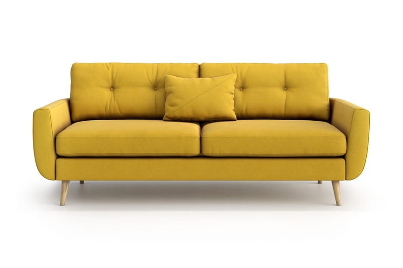 Harrisa 3-seter Sofa - Gul - Sofa 3 seter