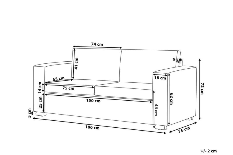 Helsinki Sofa 3-Seter - Beige - Møbler - Sofaer - Sofa 3 seter