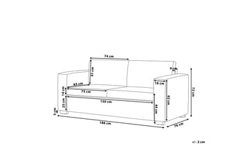 Helsinki Sofa 3-Seter - Svart - Møbler - Sofaer - Sofa 3 seter