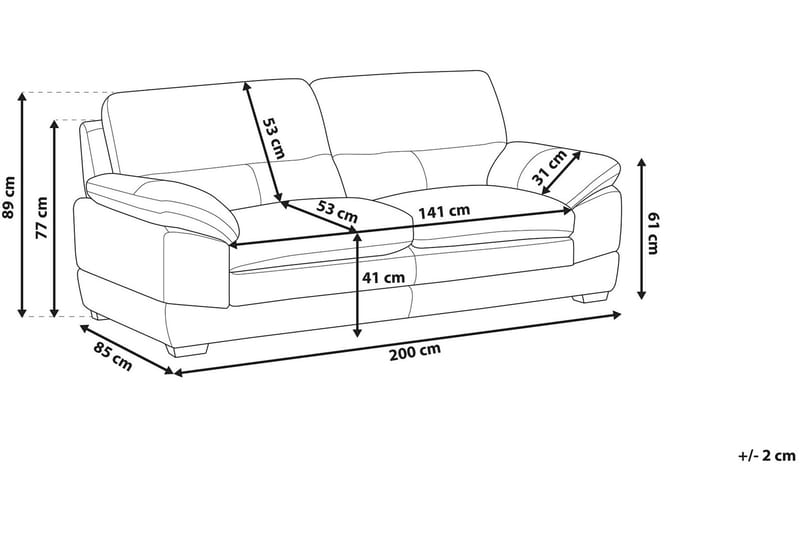 Horten Sofa 3-seter - Brun - Møbler - Sofaer - Sofa 3 seter