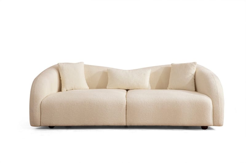 Hungirr Sofa 3-seters - Beige|Bouclé - Sofa 3 seter