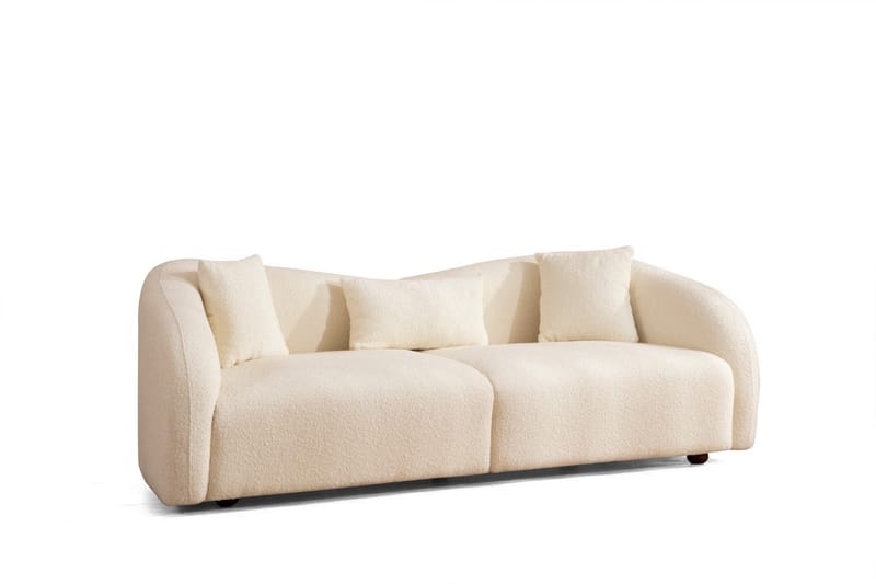 Hungirr Sofa 3-seters - Beige|Bouclé - Sofa 3 seter