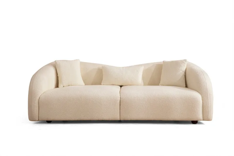 Hungirr Sofa 3-seters, Beige|Bouclé