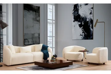 Hungirr Sofa 3-seters - Beige|Bouclé - Møbler - Sofaer - Sofa 3 seter