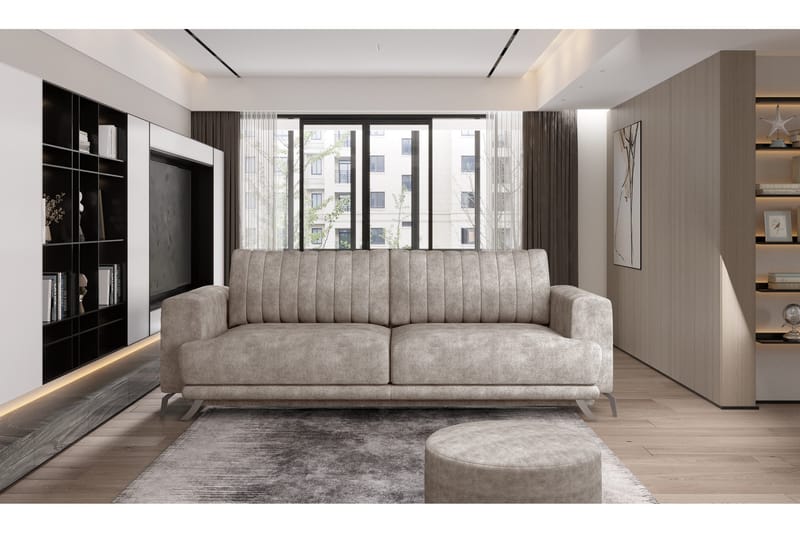 Jalissia 3-seters Sofa - Beige - Møbler - Sofaer - Sofa 3 seter